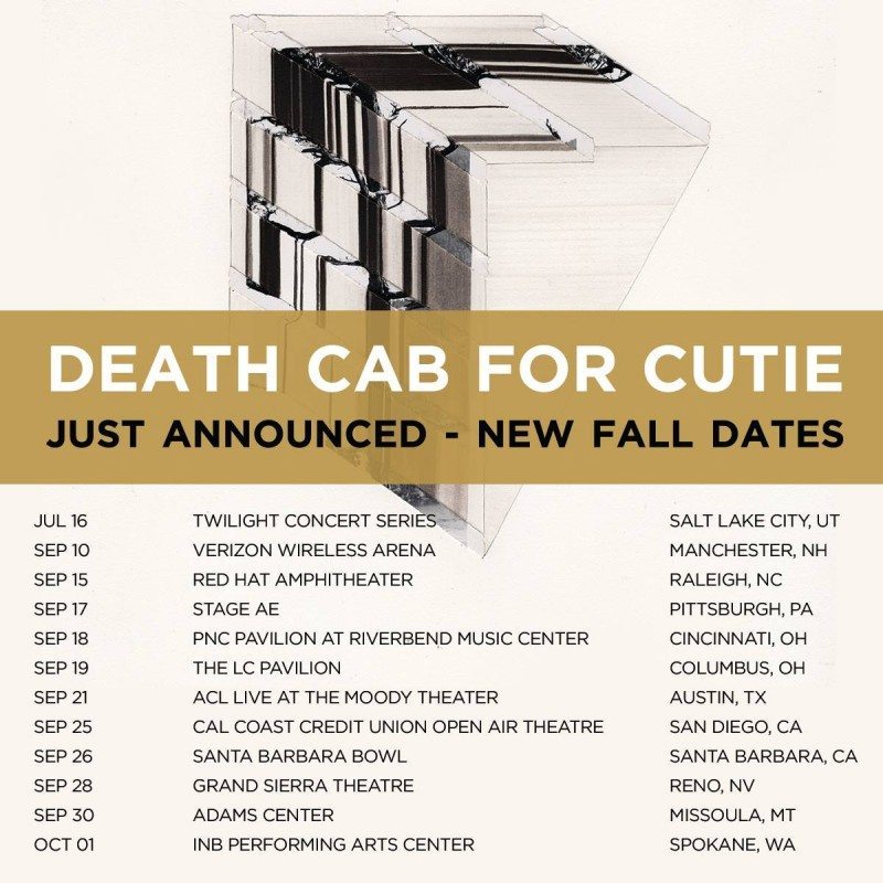 Death Cab For Cutie Expand Us Tour Dates