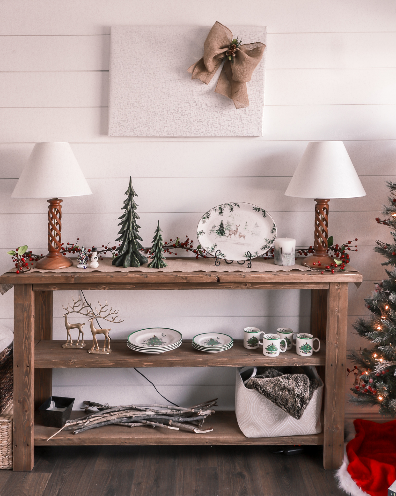 Farmhouse Buffet Table Christmas Decor Liz Pacini