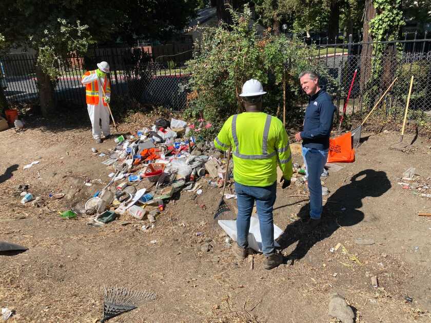 Newsom orders state agencies to clear homeless encampments