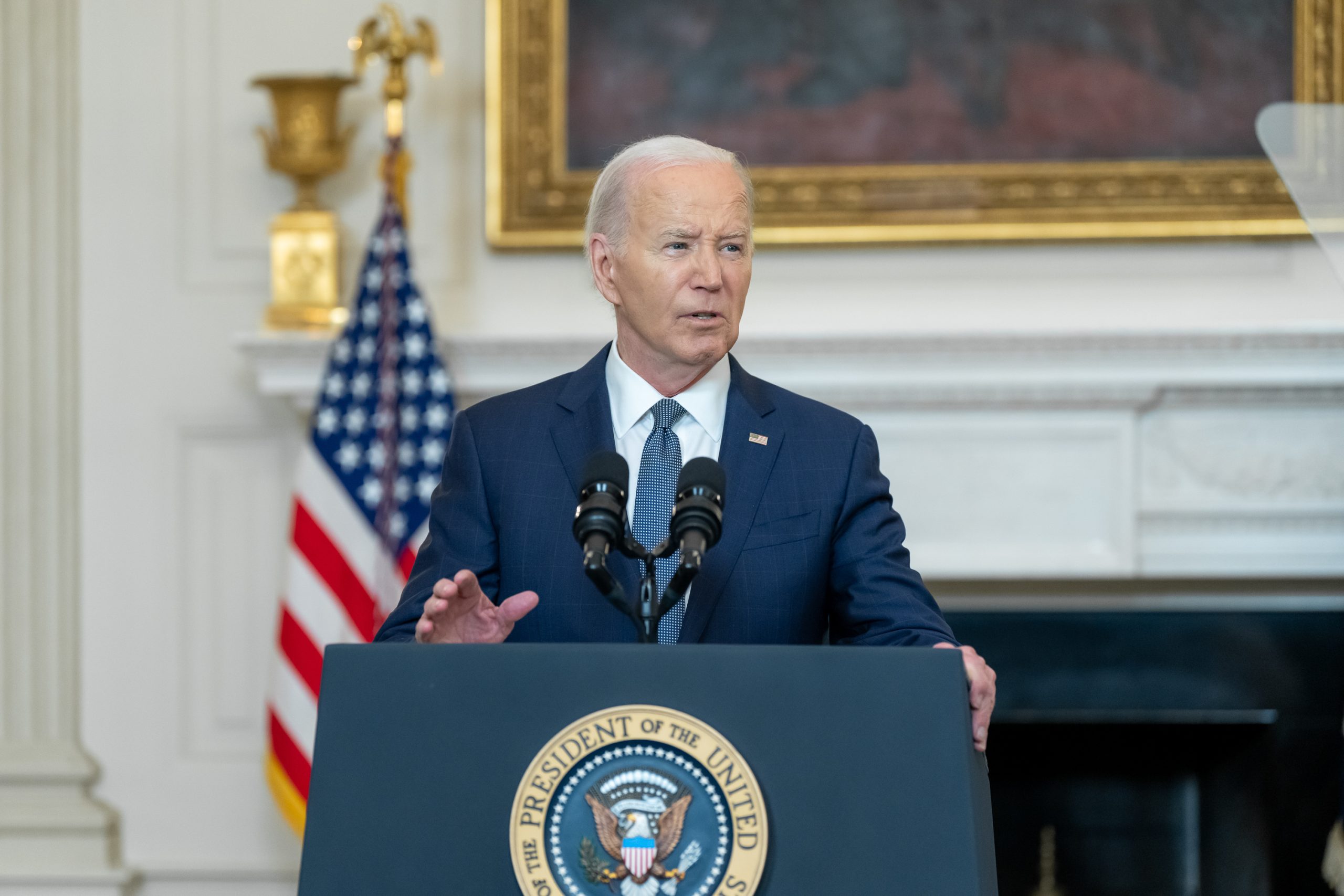 President Joe Biden giving a speech