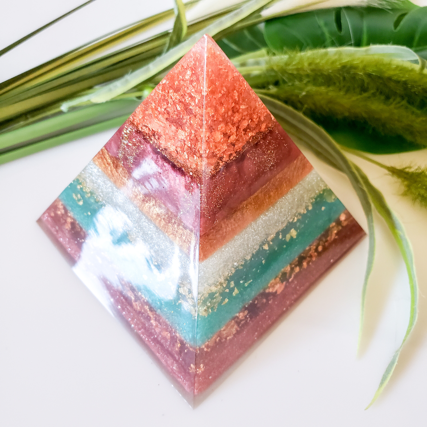 Resin Pyramid Home Accent - Copper - Image 3