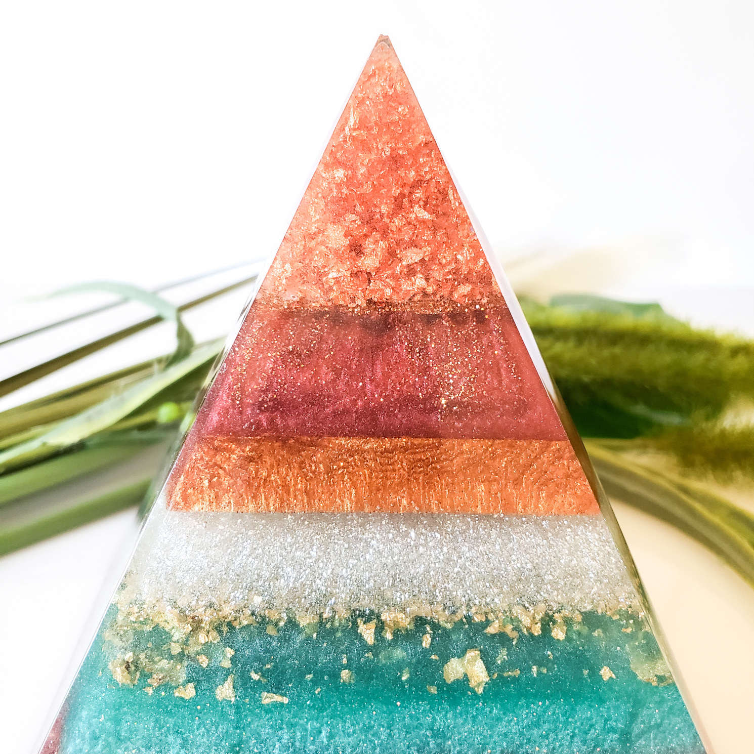 Resin Pyramid Home Accent - Copper - Image 5