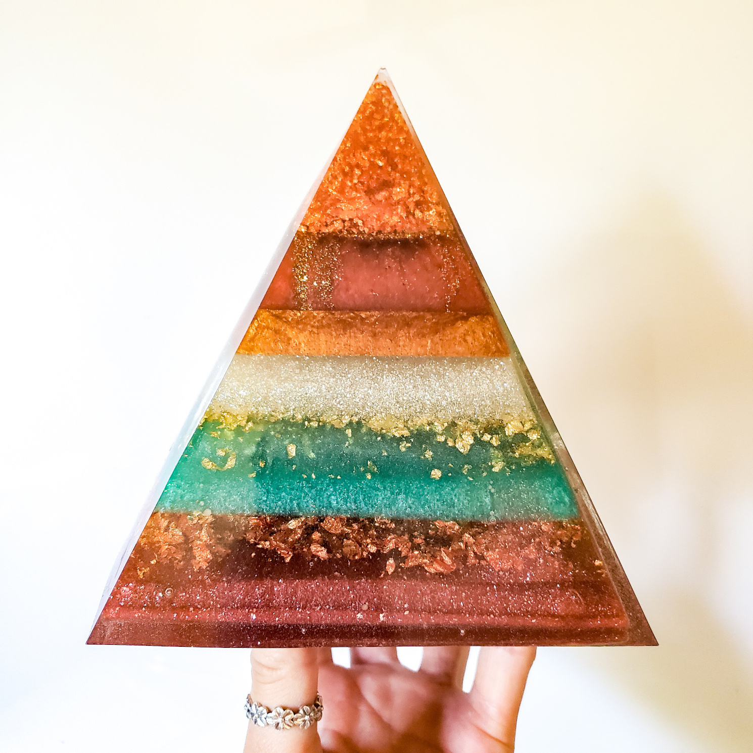 Resin Pyramid Home Accent - Copper - Image 7