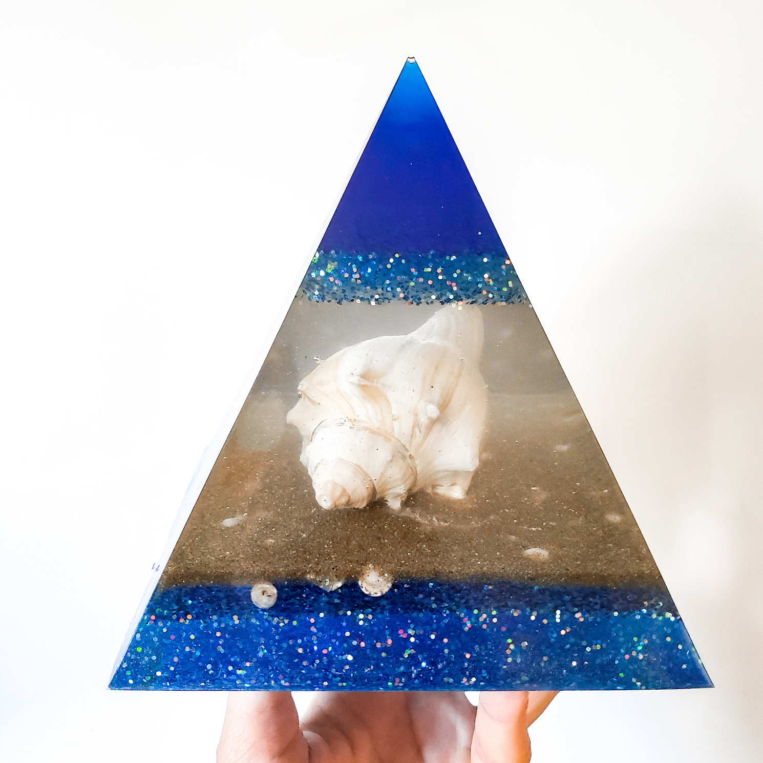 Resin Pyramid Home Accent - Seashell - Image 2