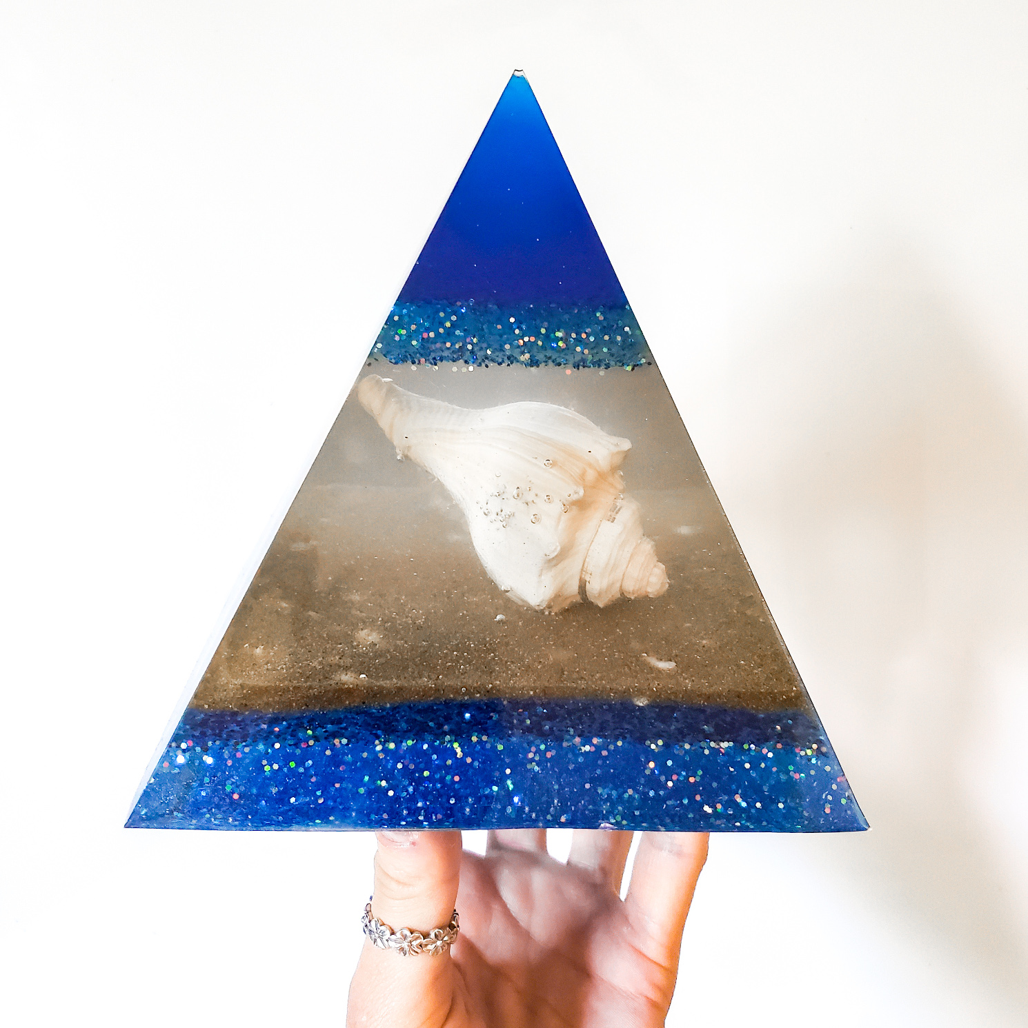 Resin Pyramid Home Accent - Seashell - Image 3