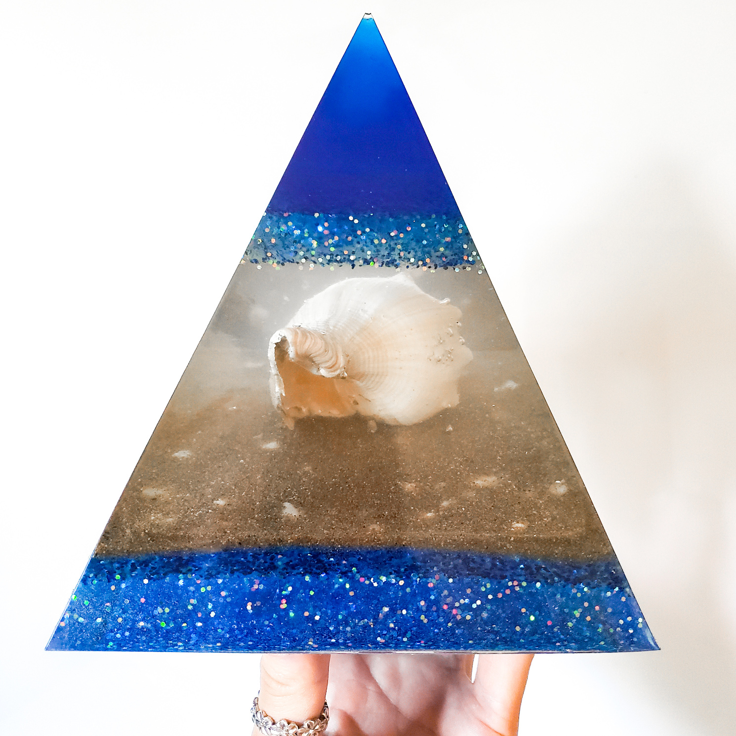 Resin Pyramid Home Accent - Seashell - Image 4