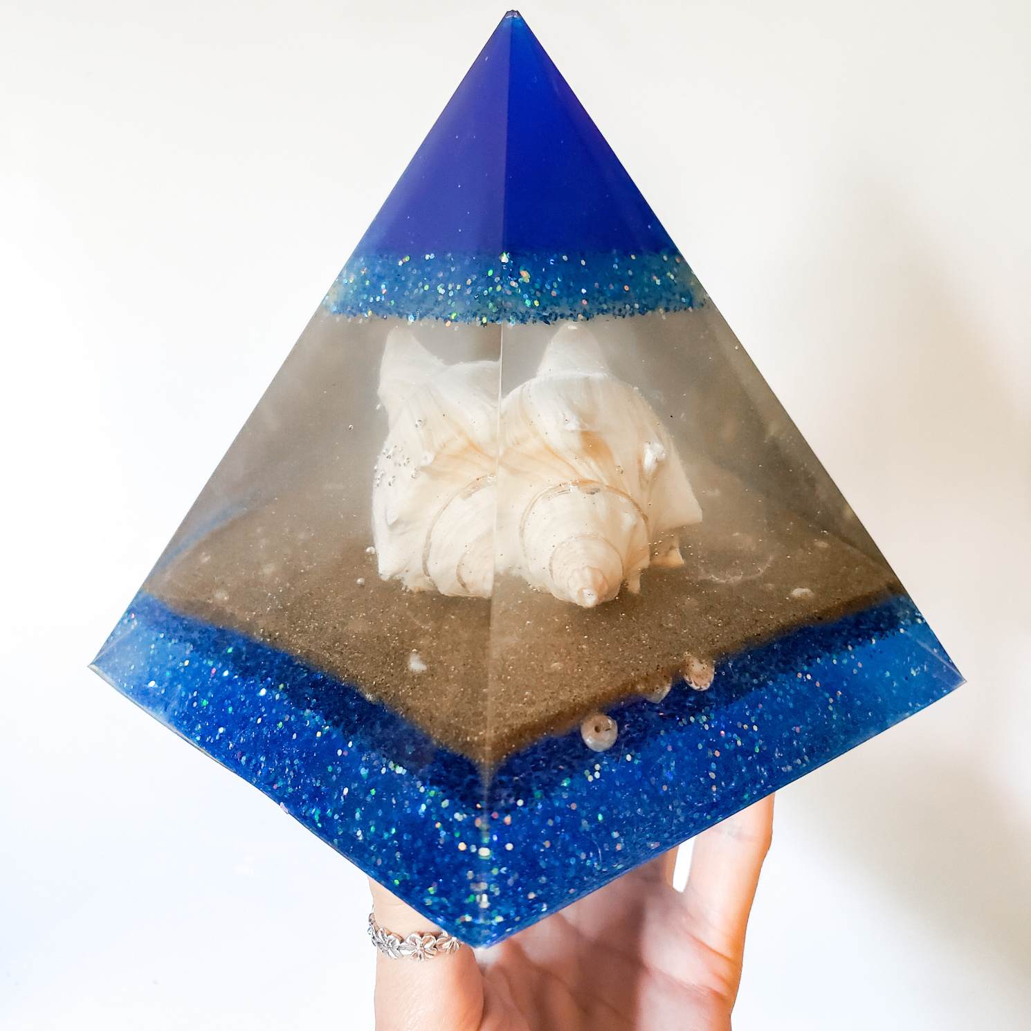 Resin Pyramid Home Accent - Seashell - Image 6
