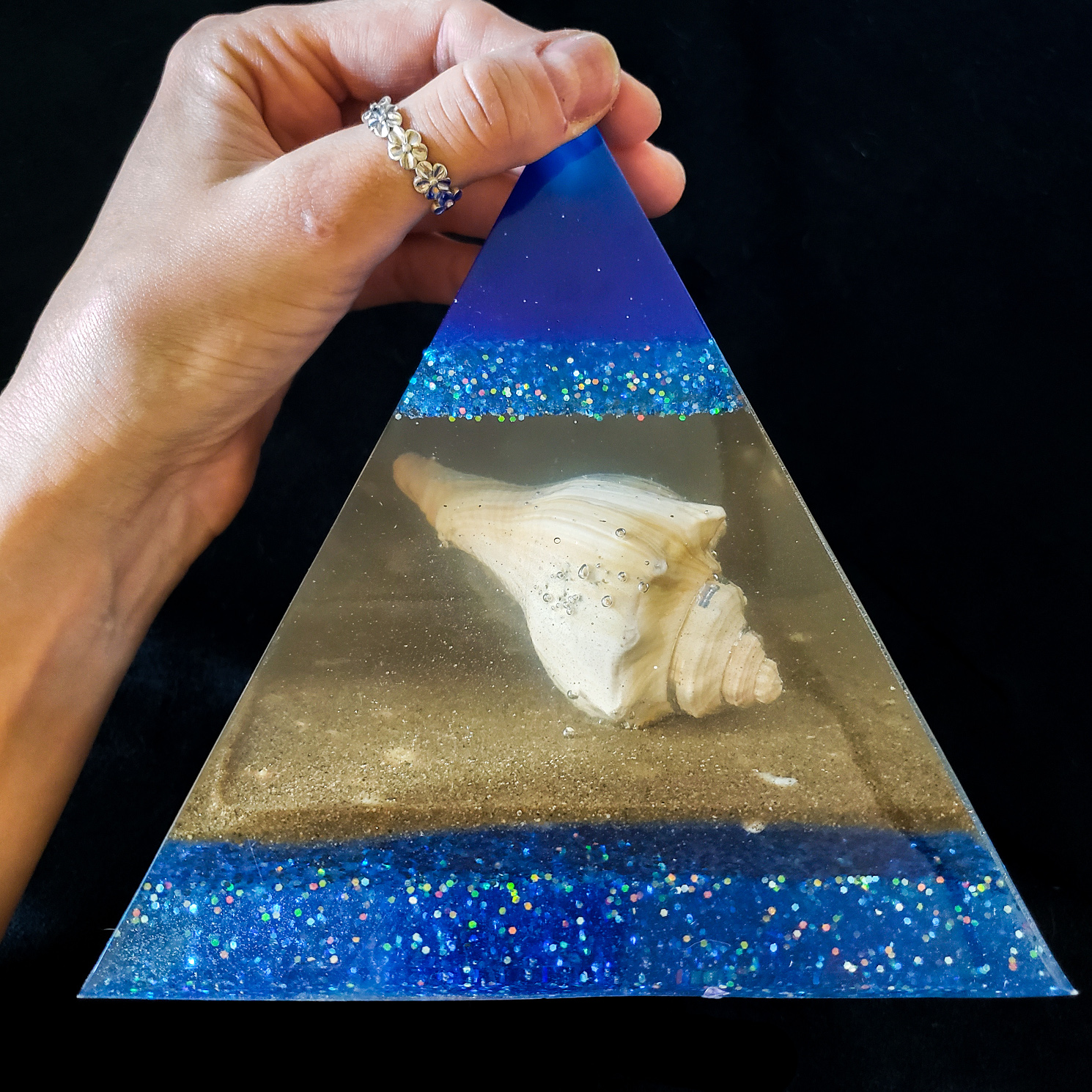 Resin Pyramid Home Accent - Seashell - Image 8