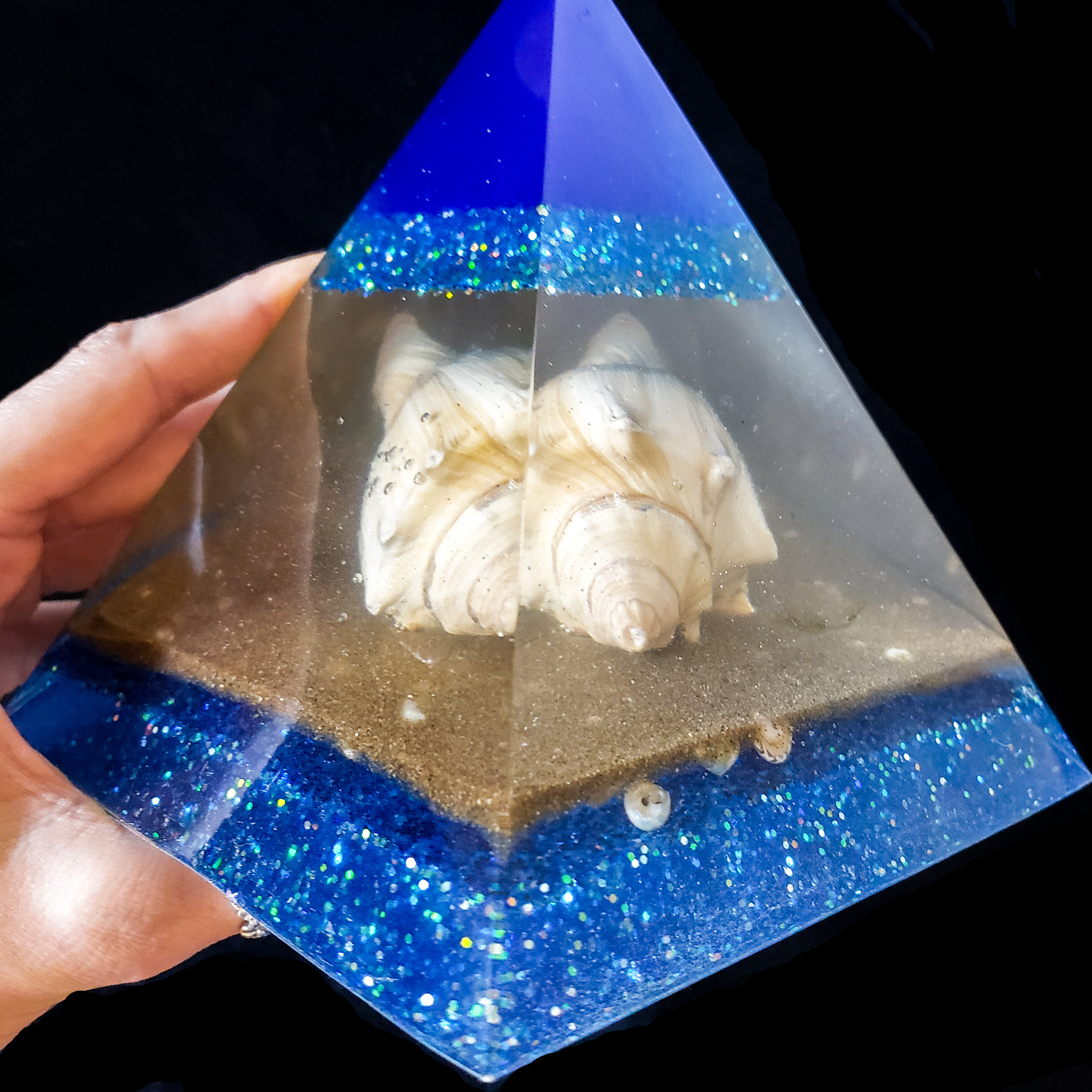 Resin Pyramid Home Accent - Seashell - Image 9