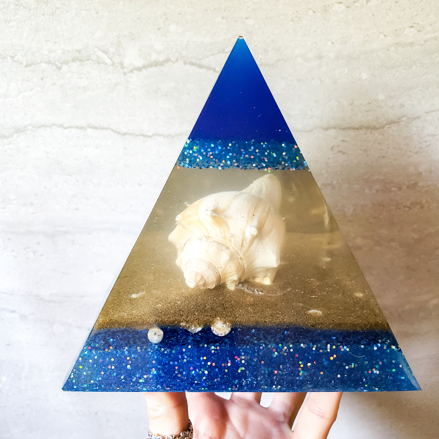 Resin Pyramid Home Accent - Seashell - Image 10