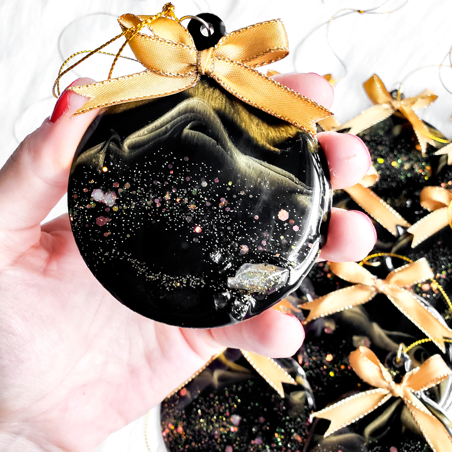 Christmas Tree Ornaments - Black - Image 5