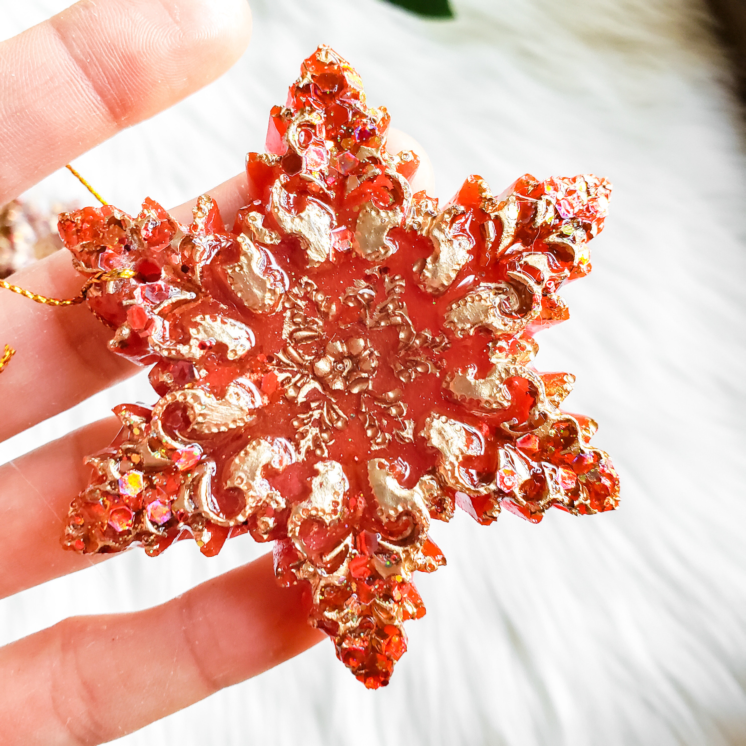 Christmas Ornaments - Red/Gold - Image 2