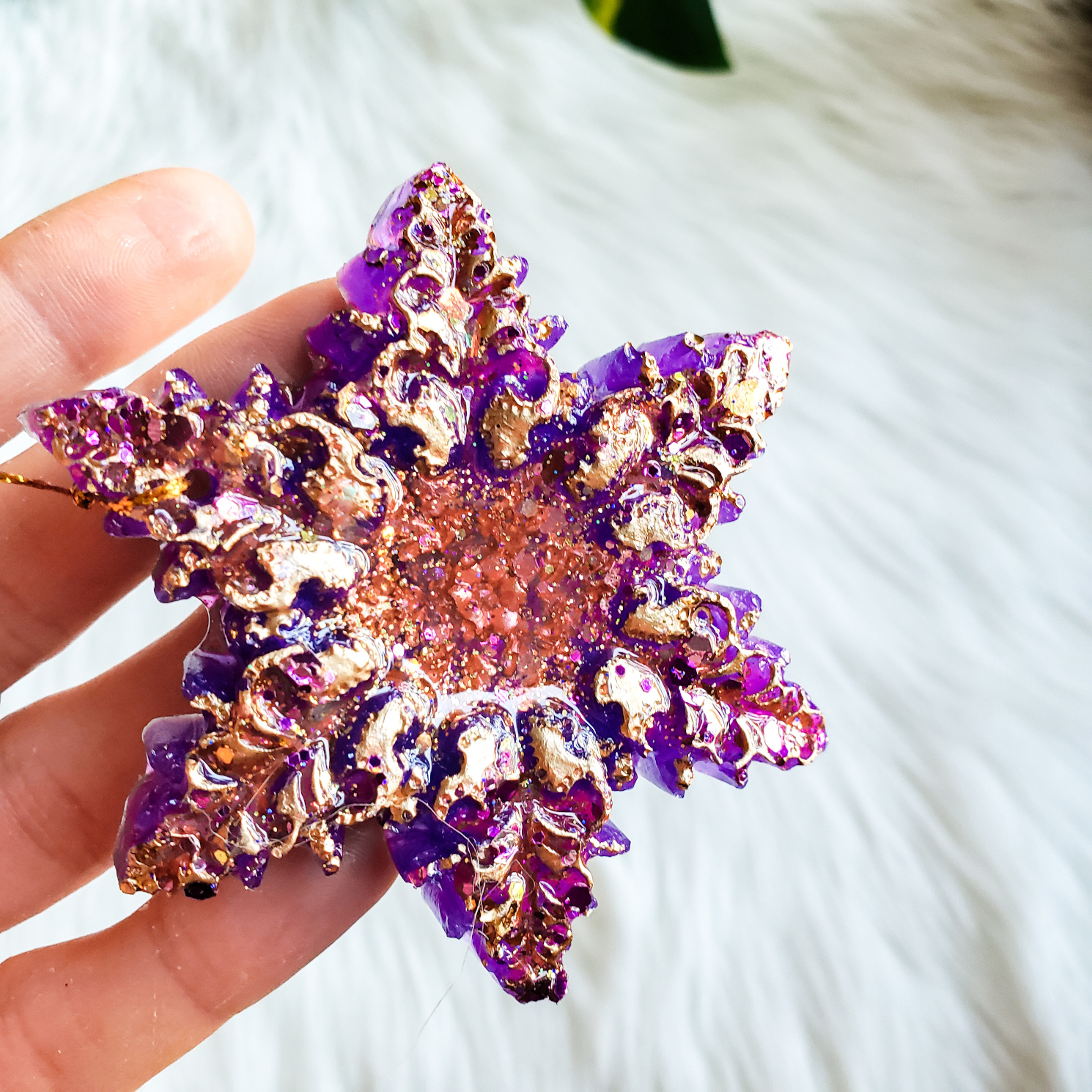 Christmas Ornaments - Purple/Gold - Image 2