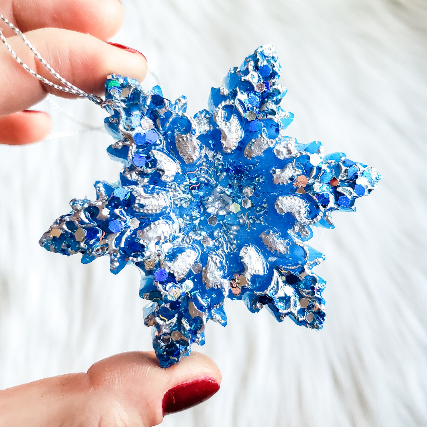 Christmas Ornaments - Blue/Silver
