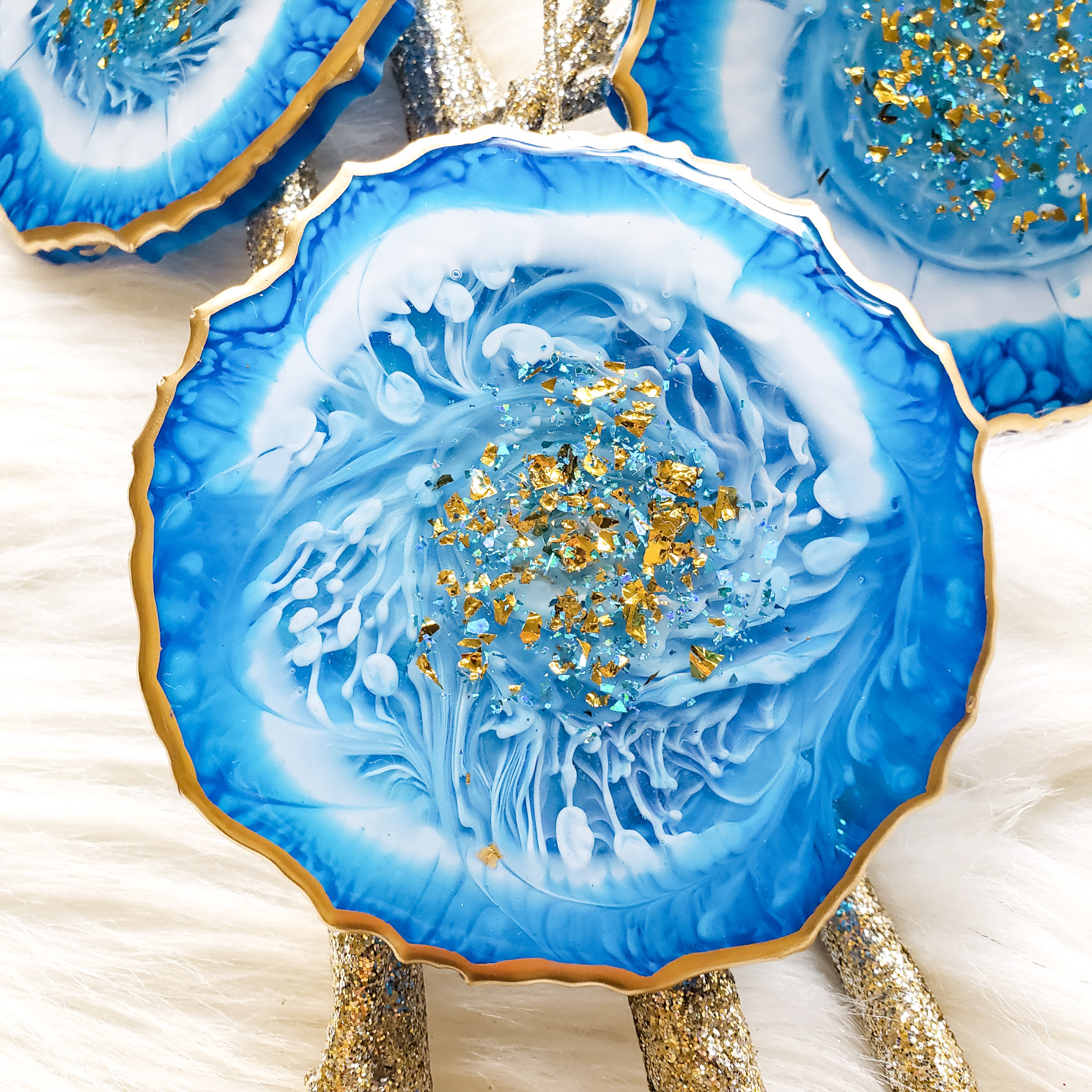Geode Coasters, Blue