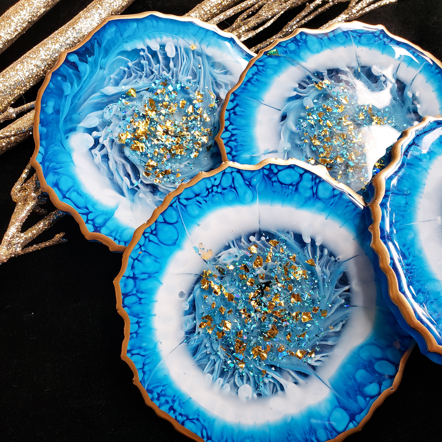 Geode Coasters, Blue - Image 6