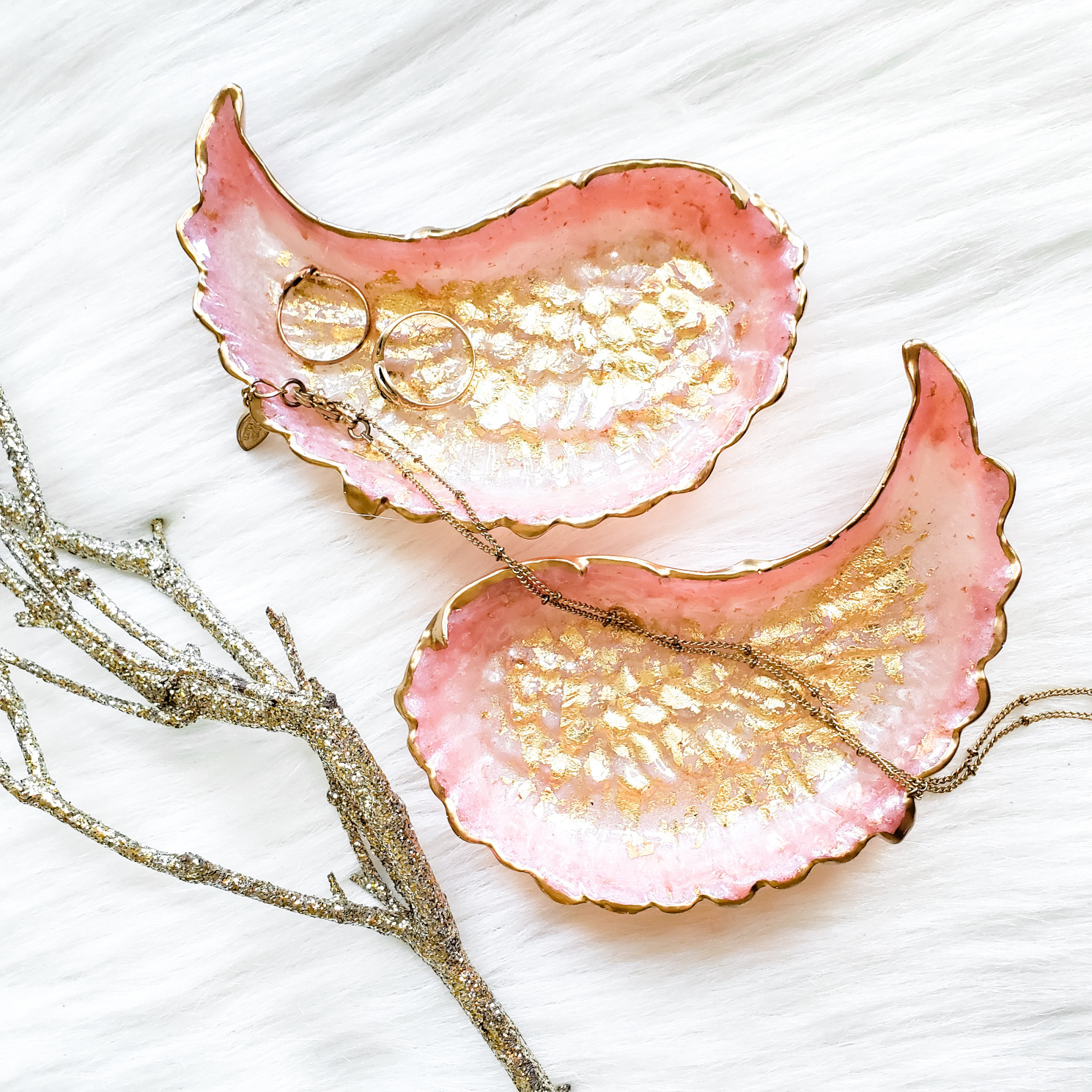 Angel Wings Jewelry Dish Set