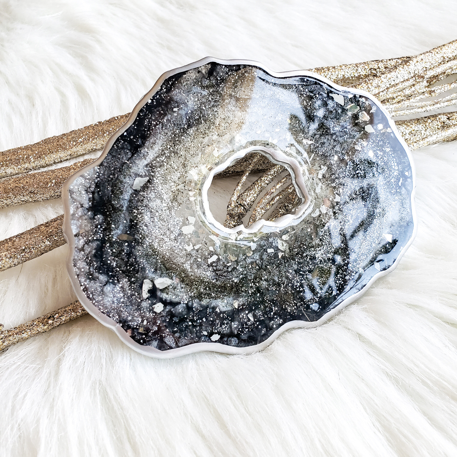 Mini Geode - Silver/Gray