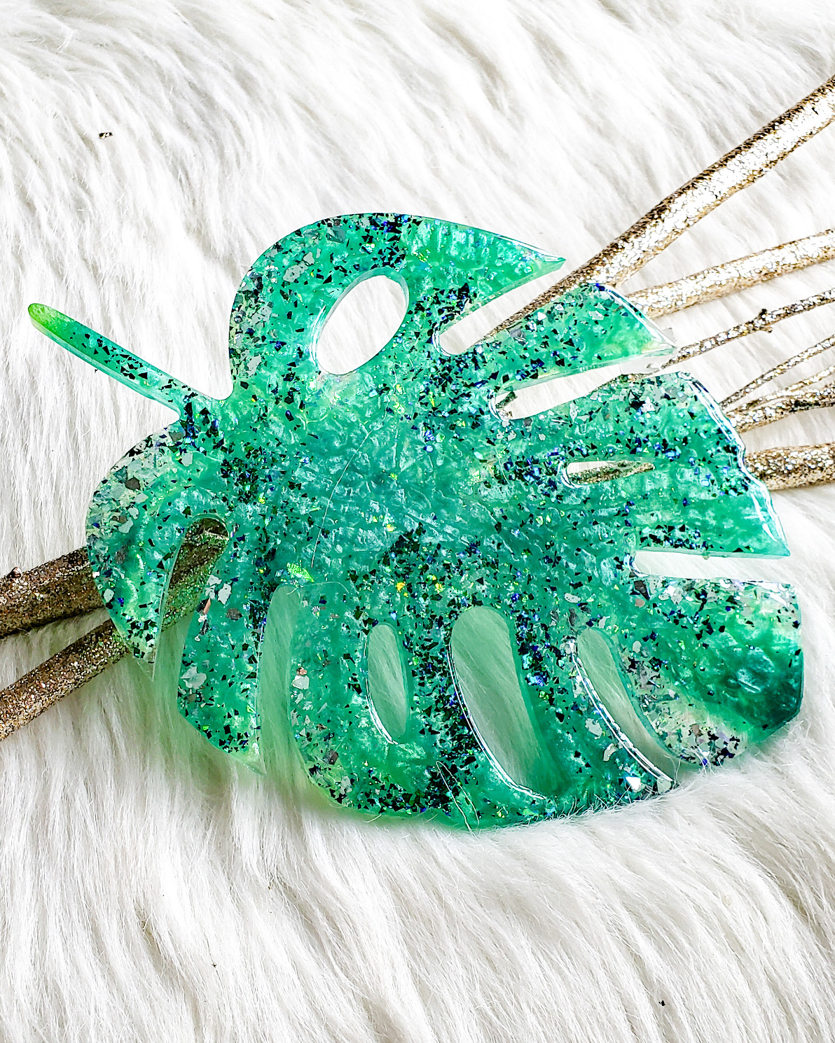 Resin Monstera Leaf