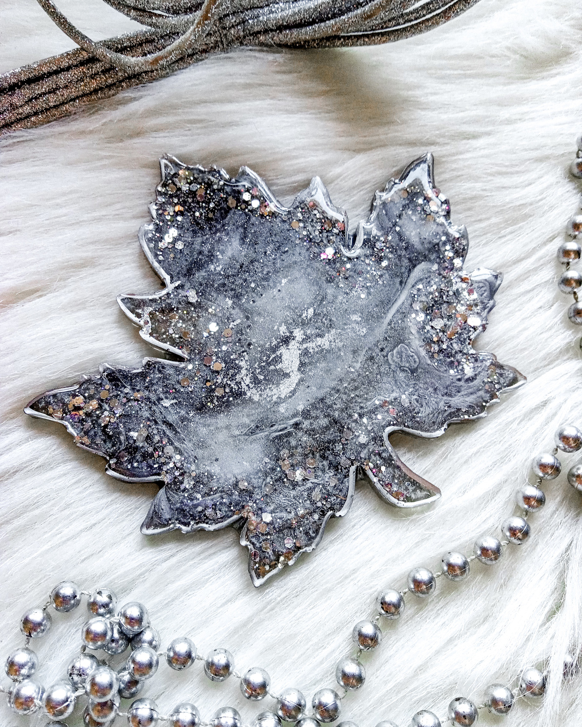 Maple Leaf Coasters - Silver