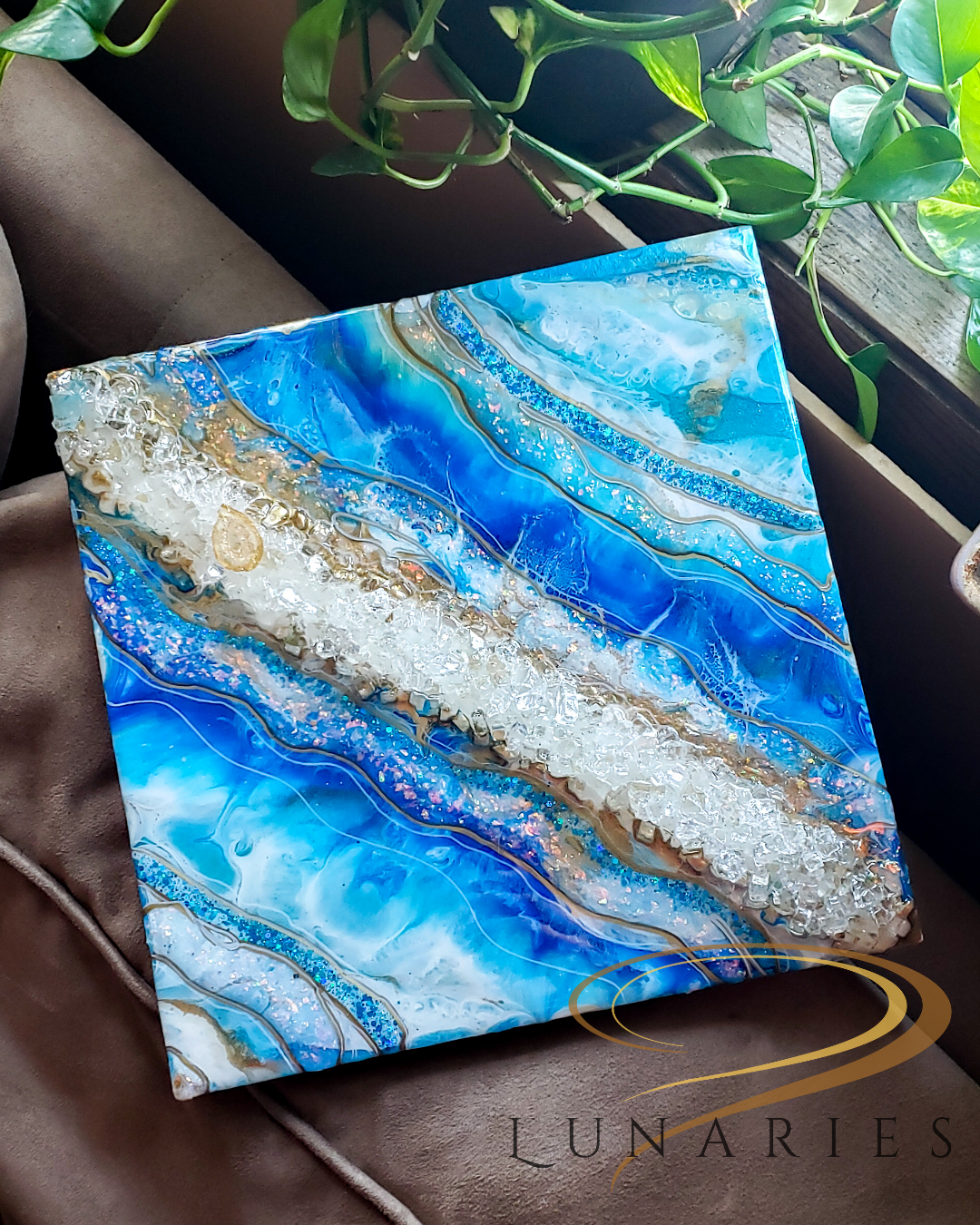 Resin Geode Art 12"x12" - Image 2