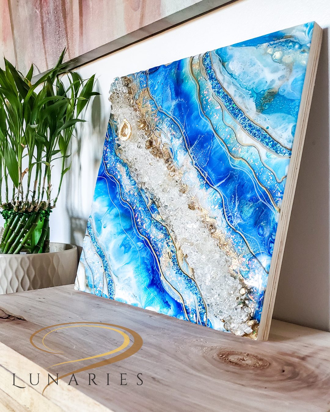 Resin Geode Art 12"x12" - Image 3