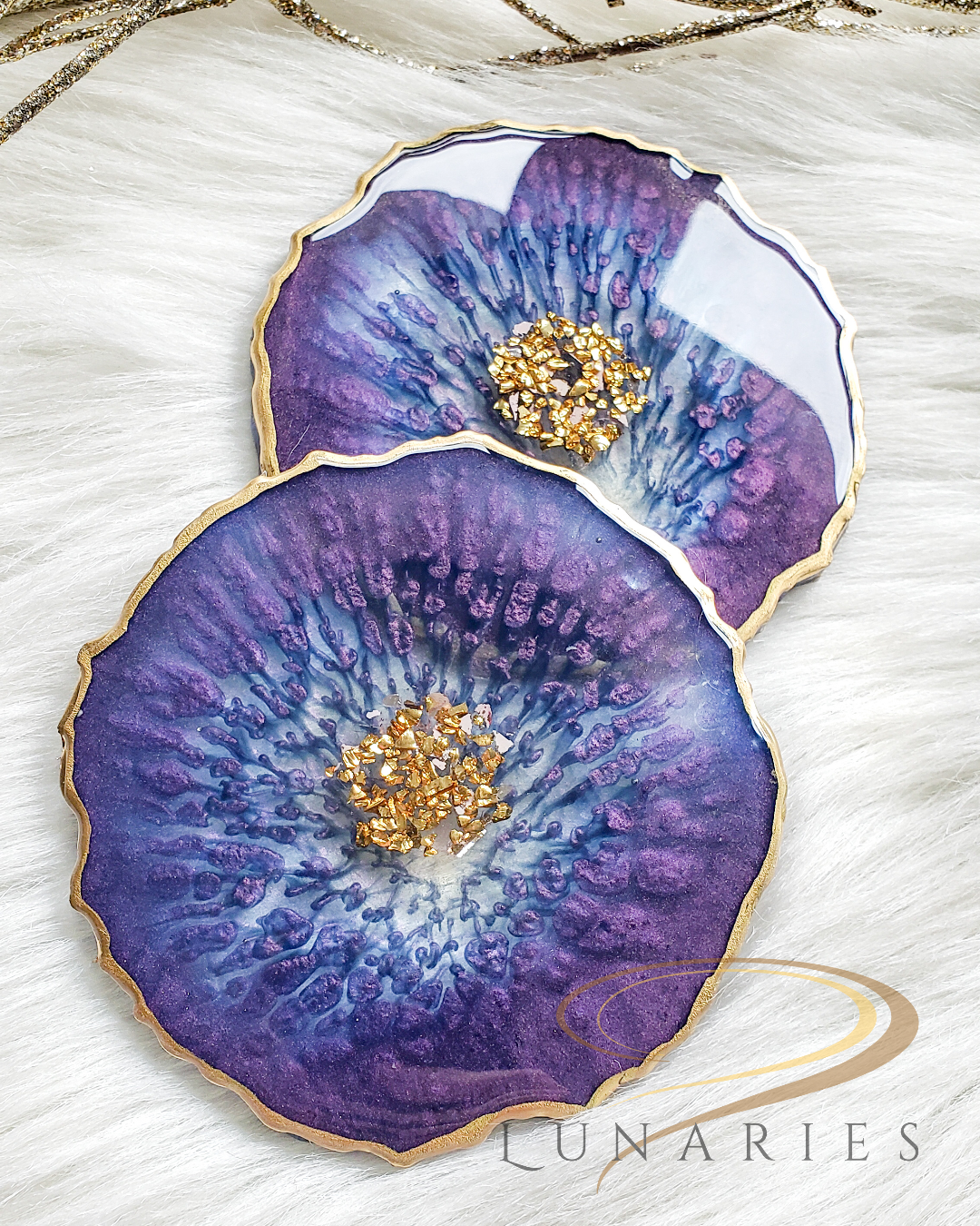 Resin Geode Coasters, Set of 2 - Image 5
