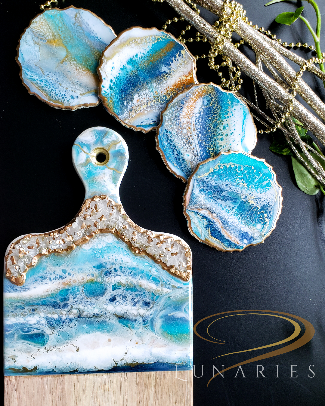 MADE TO ORDER - Charcuterie Board and Coaster Set
