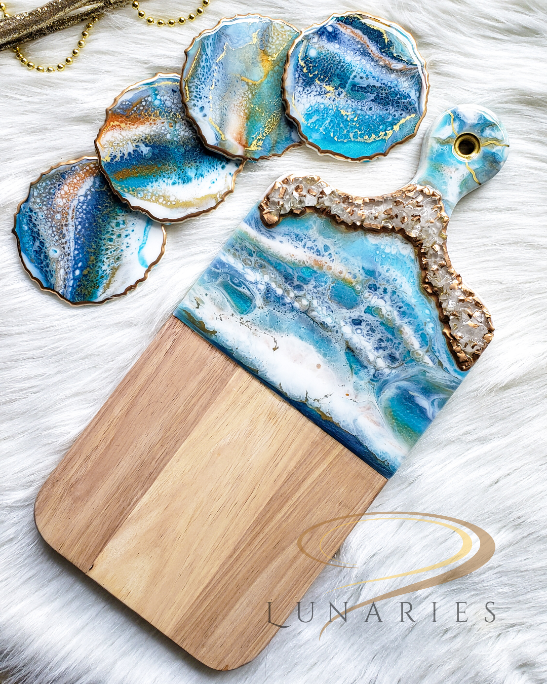 MADE TO ORDER - Charcuterie Board and Coaster Set - Image 3