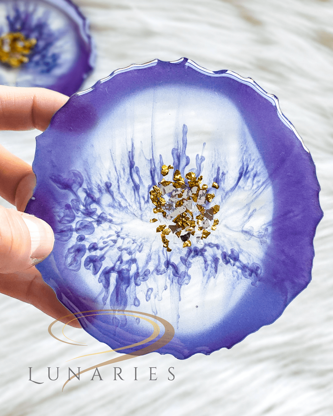 Resin Geode Coasters, Set of 2 - Image 2