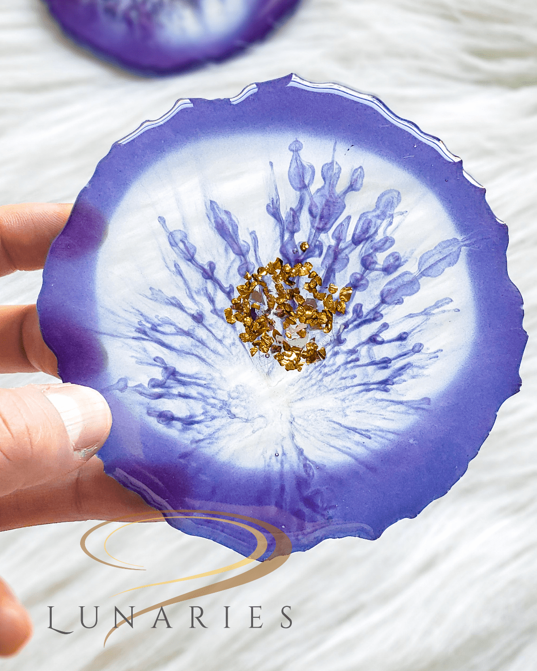 Resin Geode Coasters, Set of 2 - Image 3