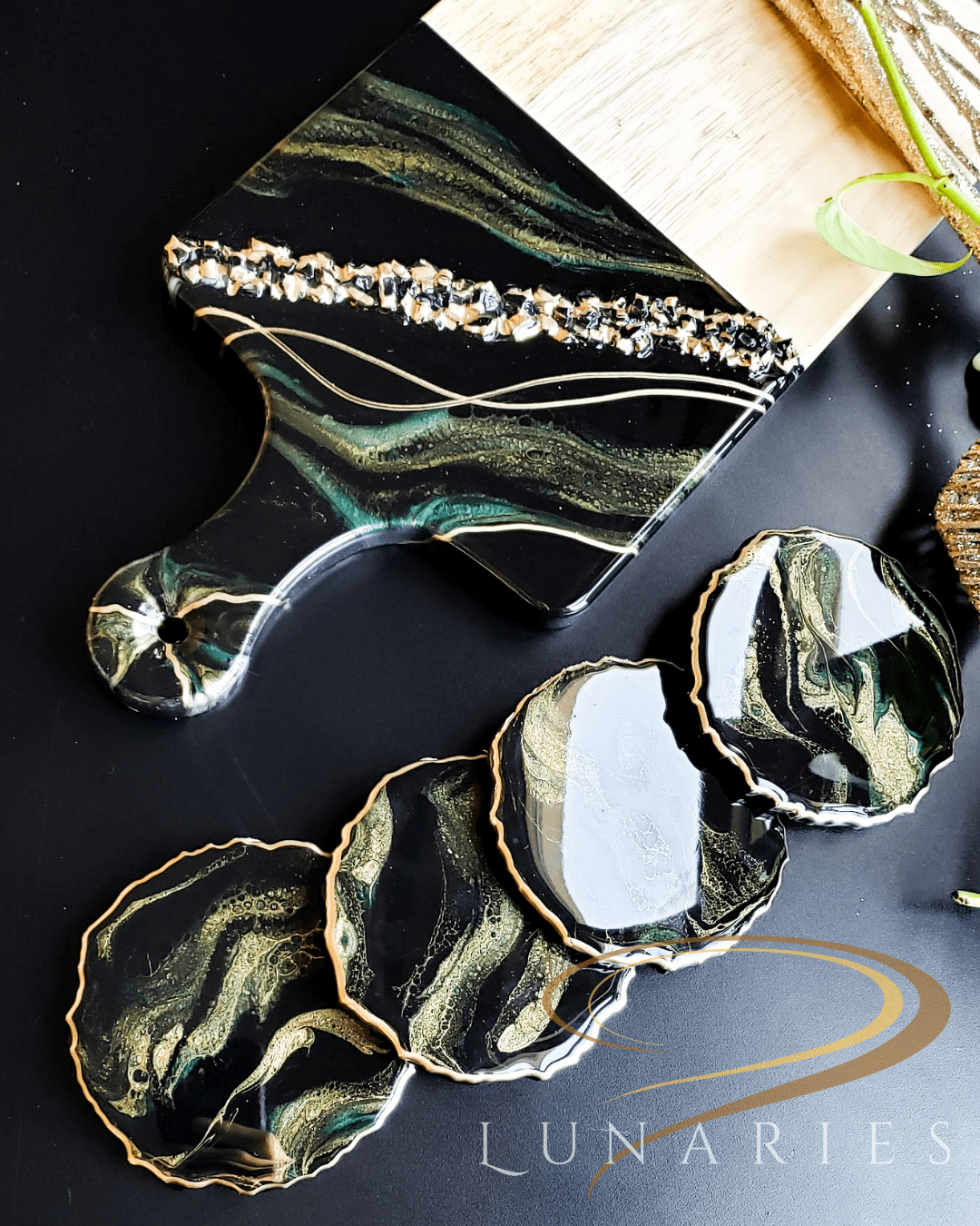MADE TO ORDER - Charcuterie Board with Coaster Set - Image 2