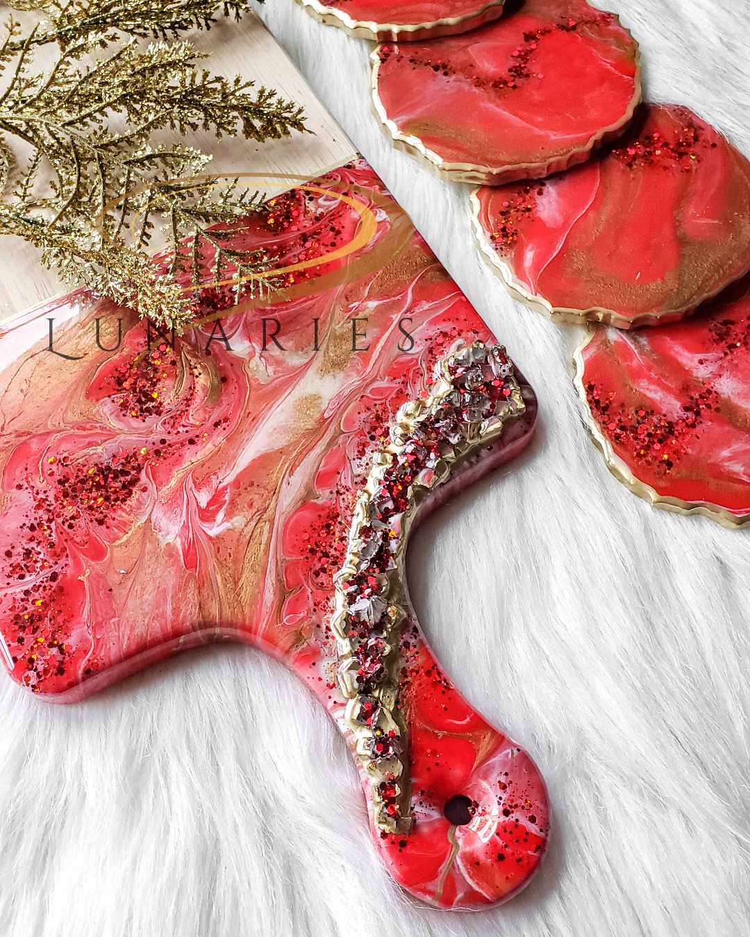 MADE TO ORDER - Charcuterie Board and Coaster Set - Image 3
