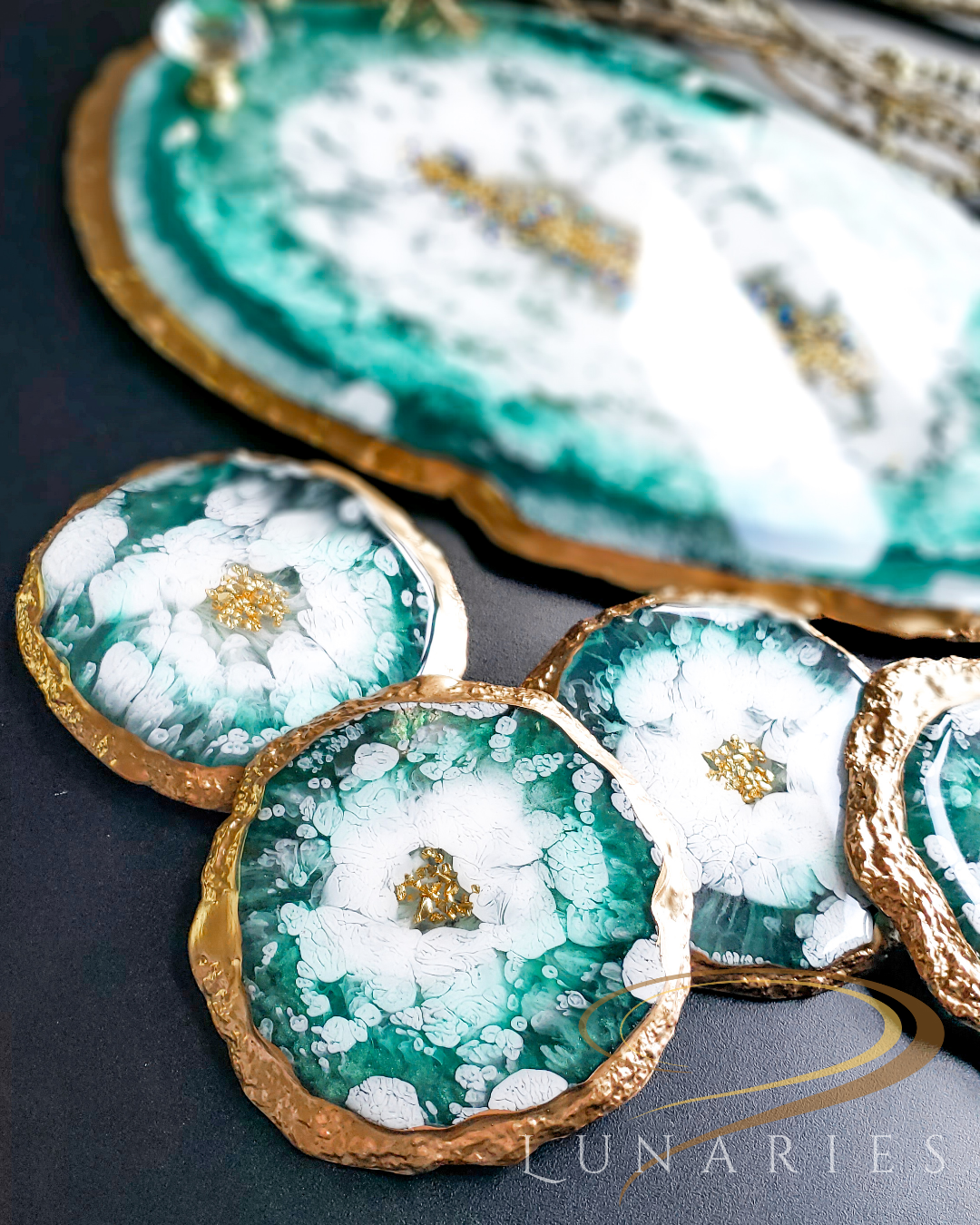 Glam Tray with Coasters - Image 3
