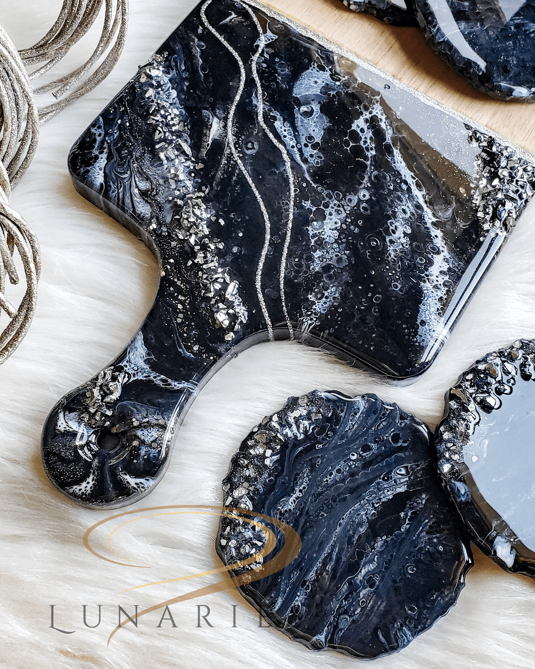 Charcuterie Serving Board and Coasters
