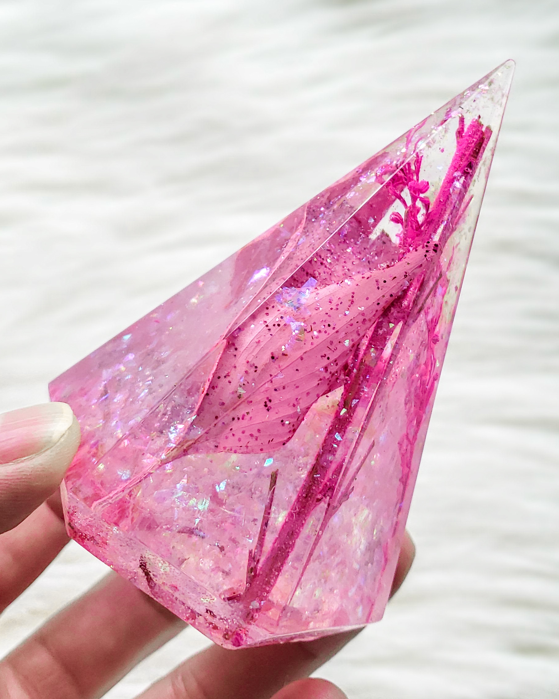 Ring Holder with Dried Flowers - Pink