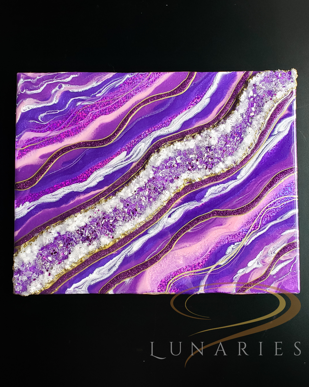 Resin Geode Artwork 14"x11" - Image 9