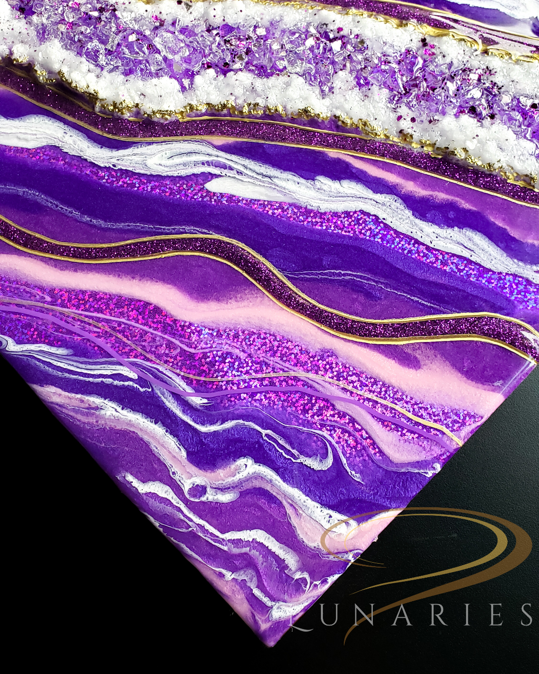 Resin Geode Artwork 14"x11" - Image 4