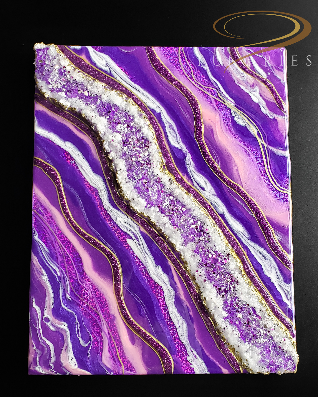 Resin Geode Artwork 14"x11" - Image 8