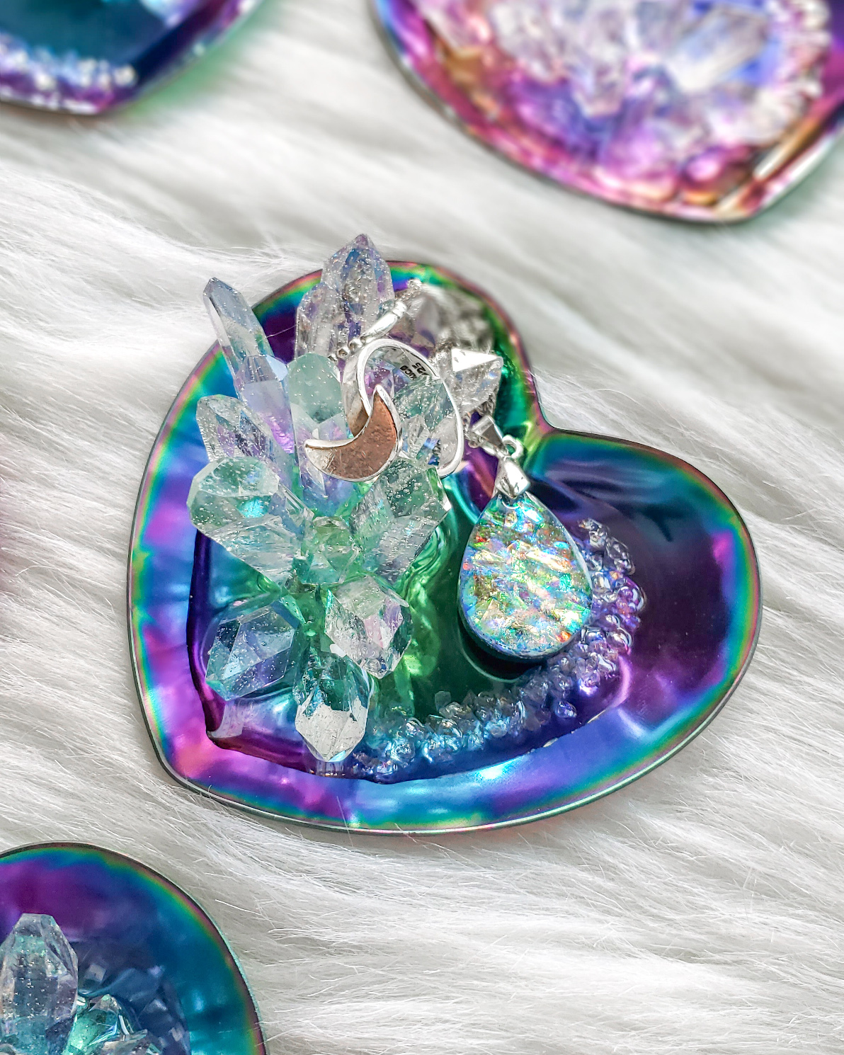 Heart Ring Dish with Resin Crystals - Image 4