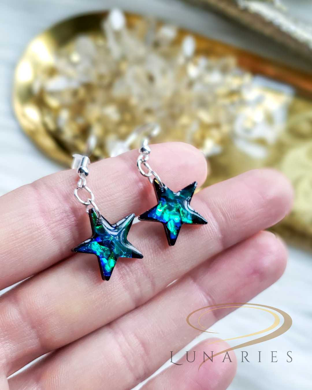 Holographic earrings top