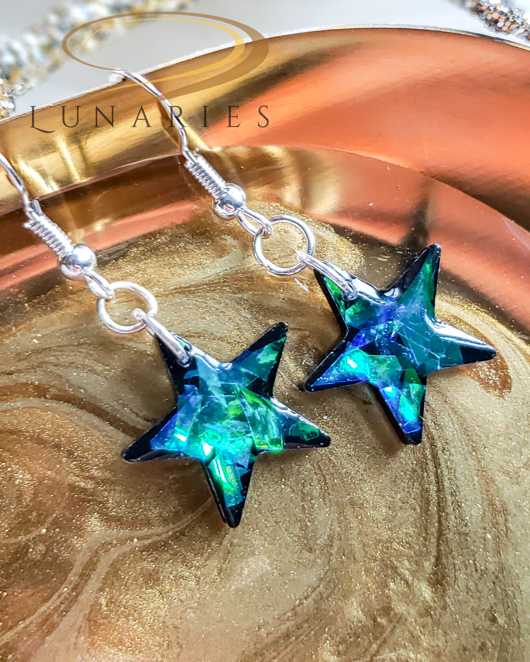 Holographic Star Earrings