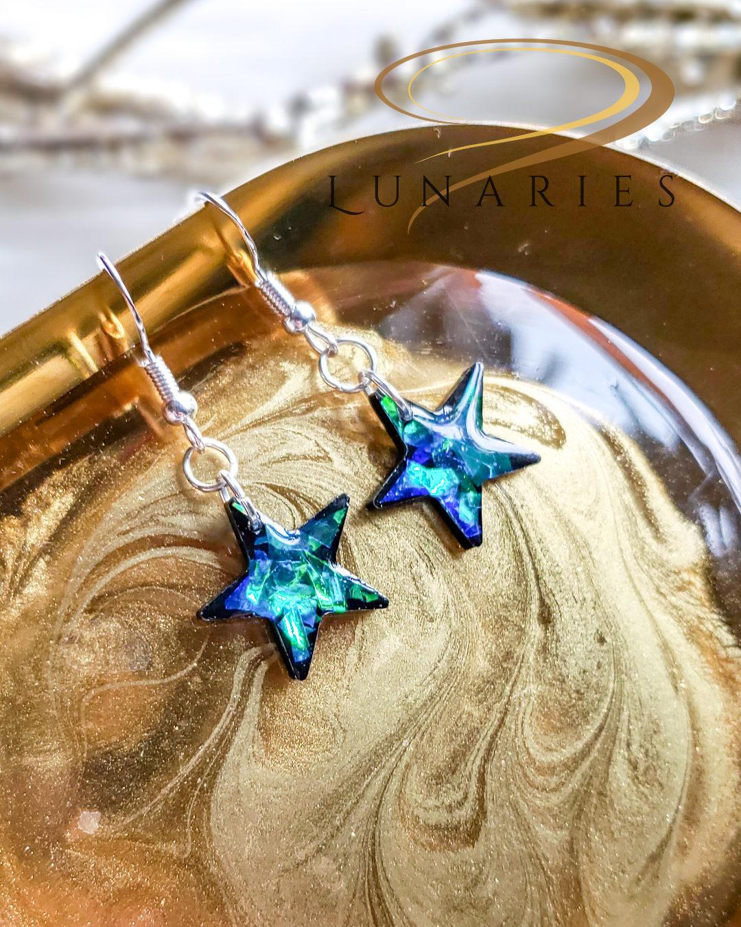 Holographic Star Earrings - Image 2