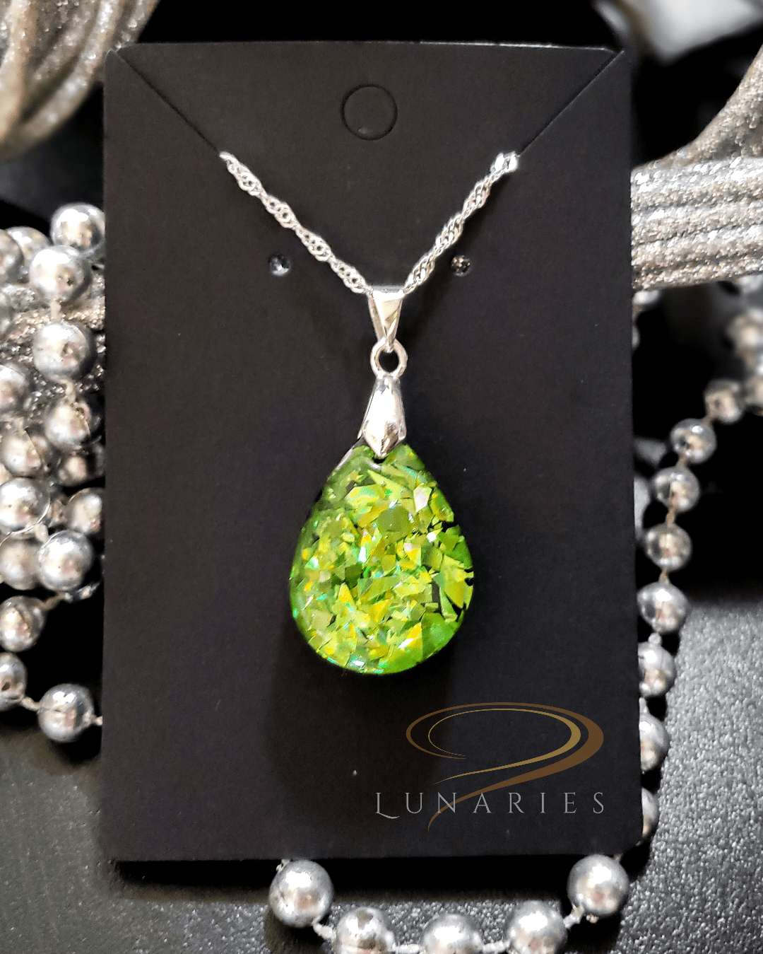 Holographic Teardrop Pendant