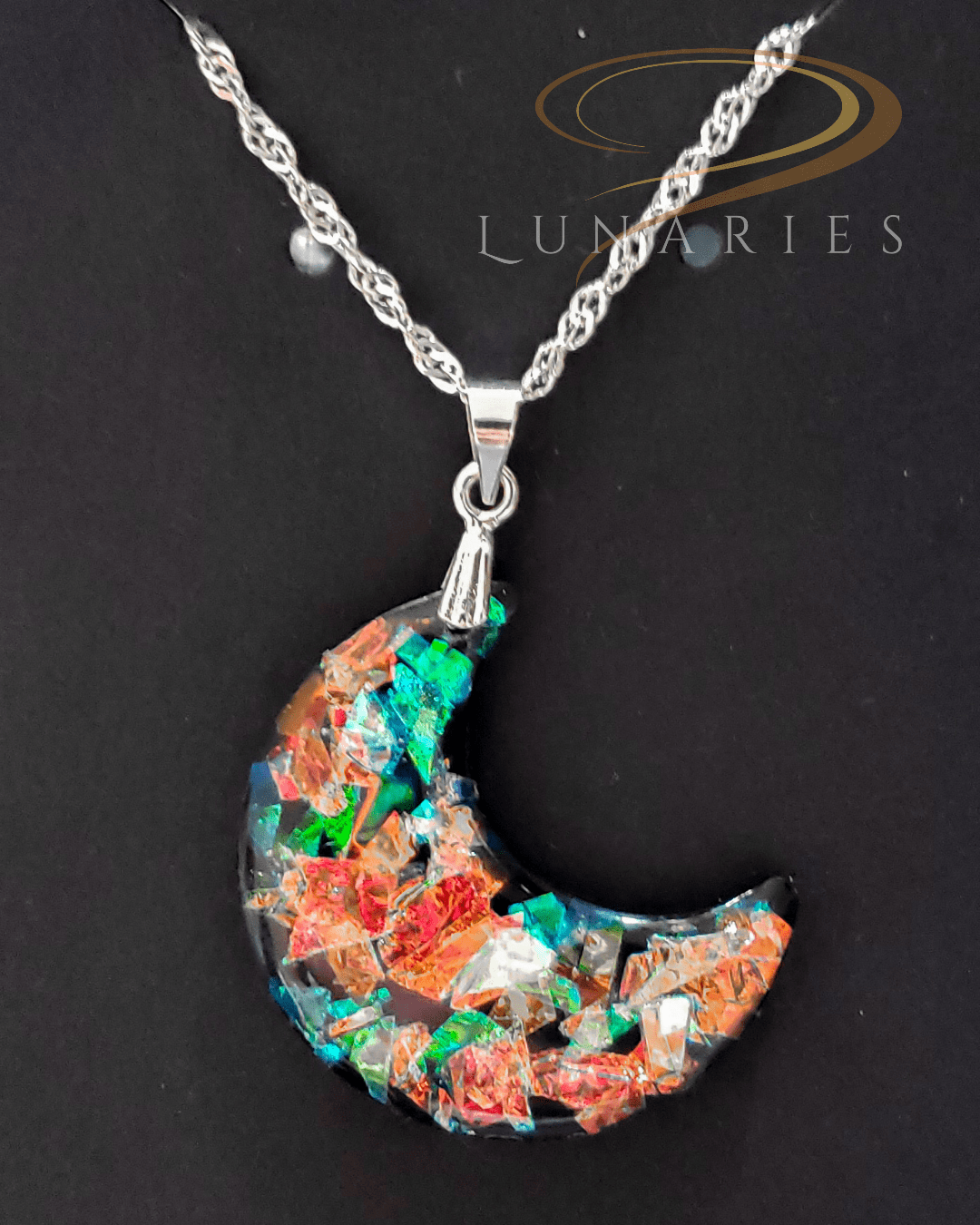 Holographic Moon Pendant