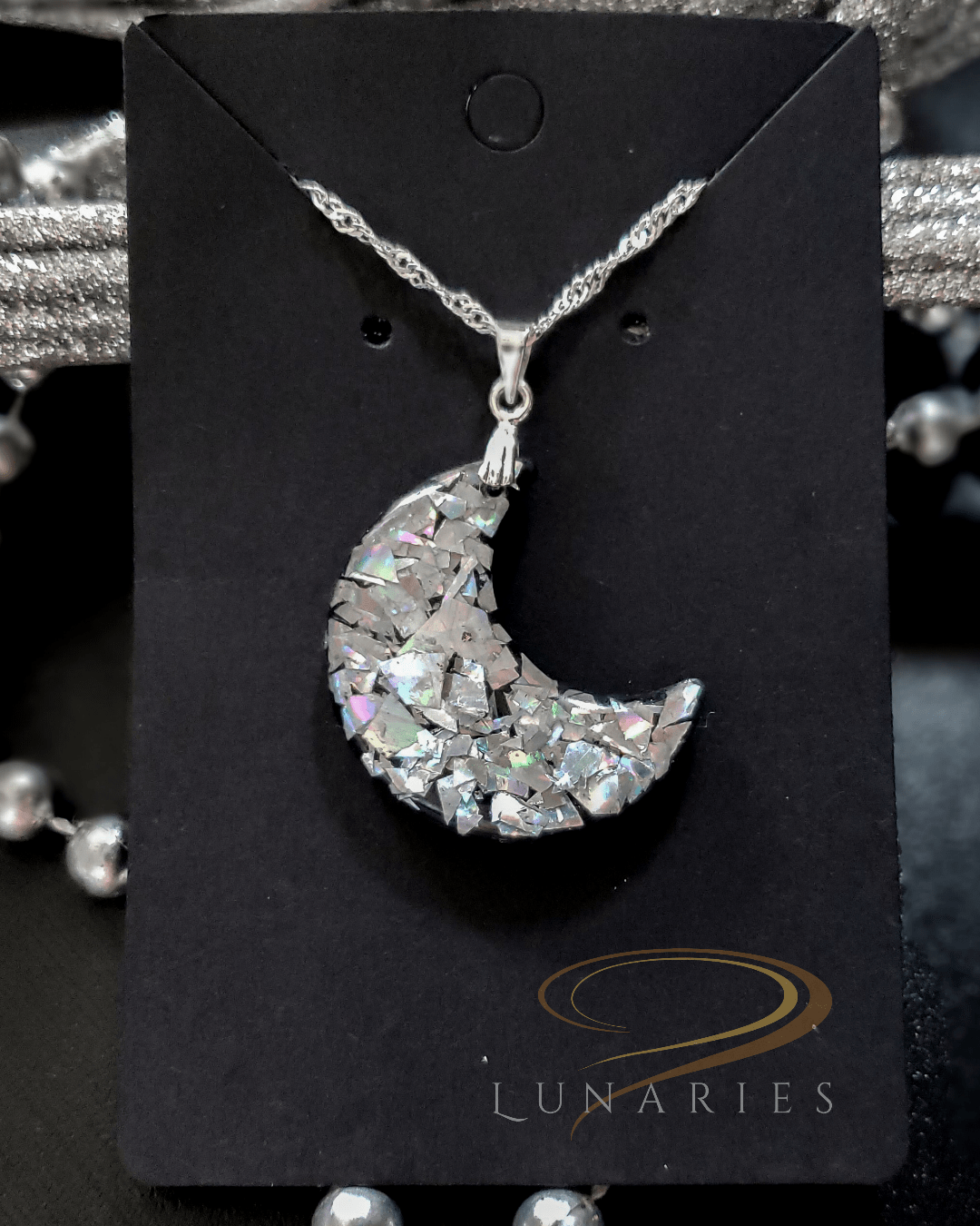 Holographic Moon Pendant