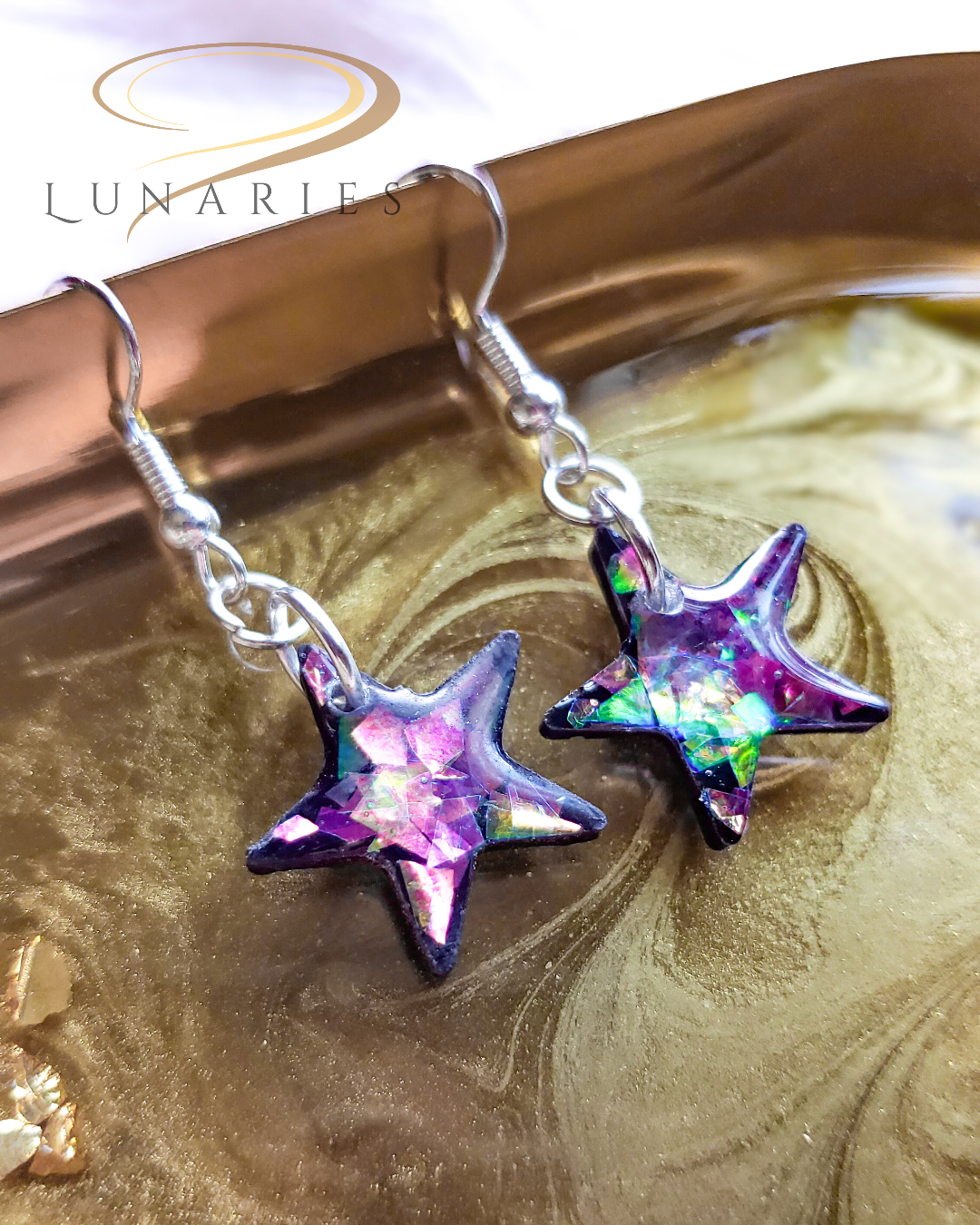 Holographic Star Earrings - Image 2