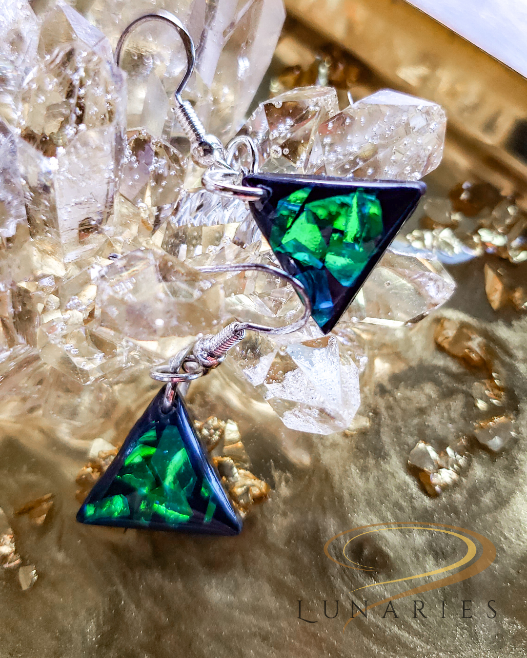 Holographic Triangle Earrings - Image 2