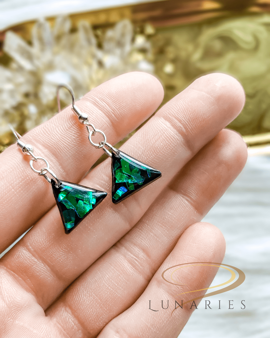 Holographic Triangle Earrings - Image 4