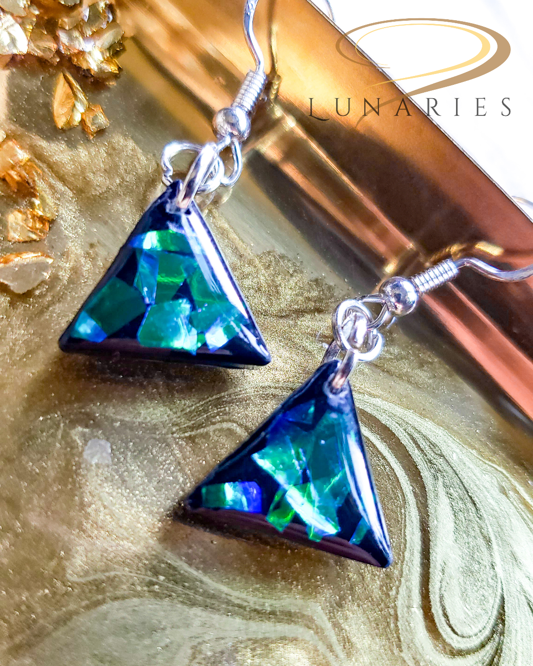 Holographic Triangle Earrings